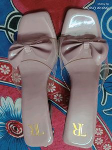 RINDAS Women Heels Sandal (Pink, 5)