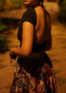 Kalamkari print maxi skirt by Taavi