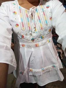 Full Sleeves White Top