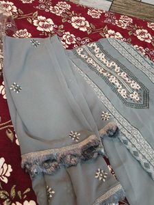 Elegant Grey Dress material