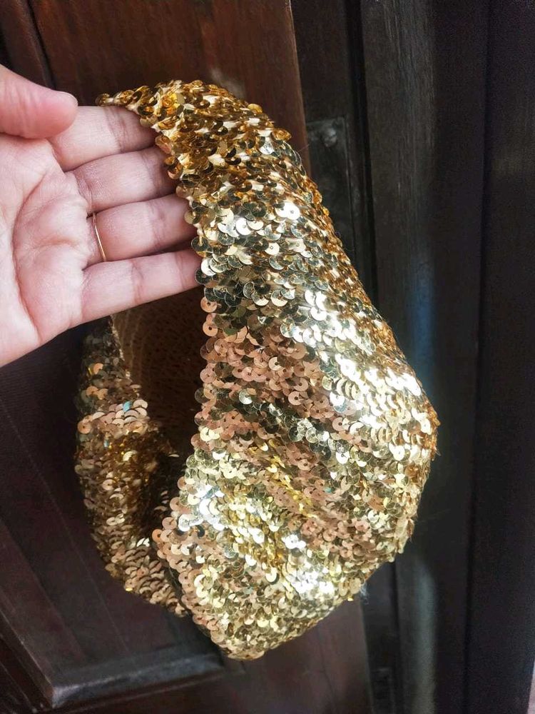 Gold Sequin Beanie