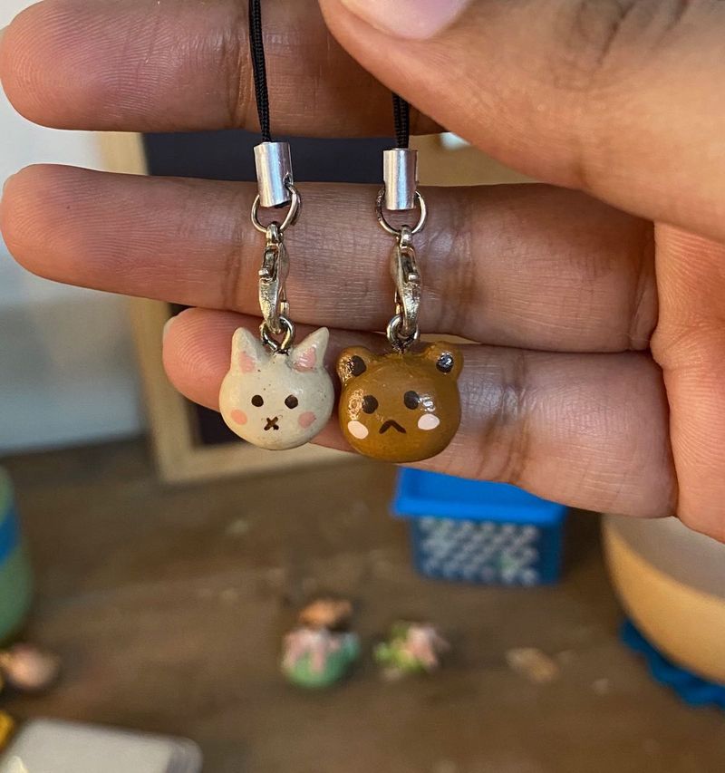 Set of 2 phone charms