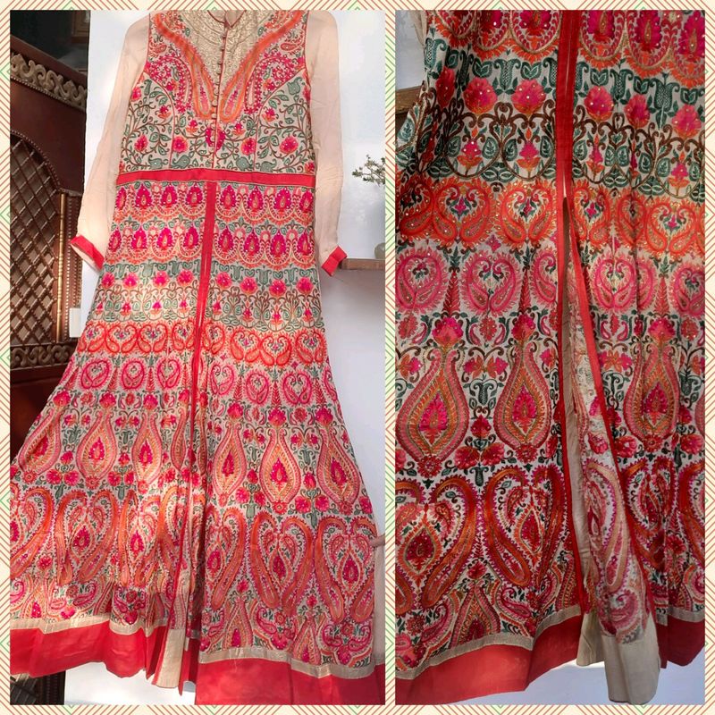 Multicolour Full Embroidery Suit