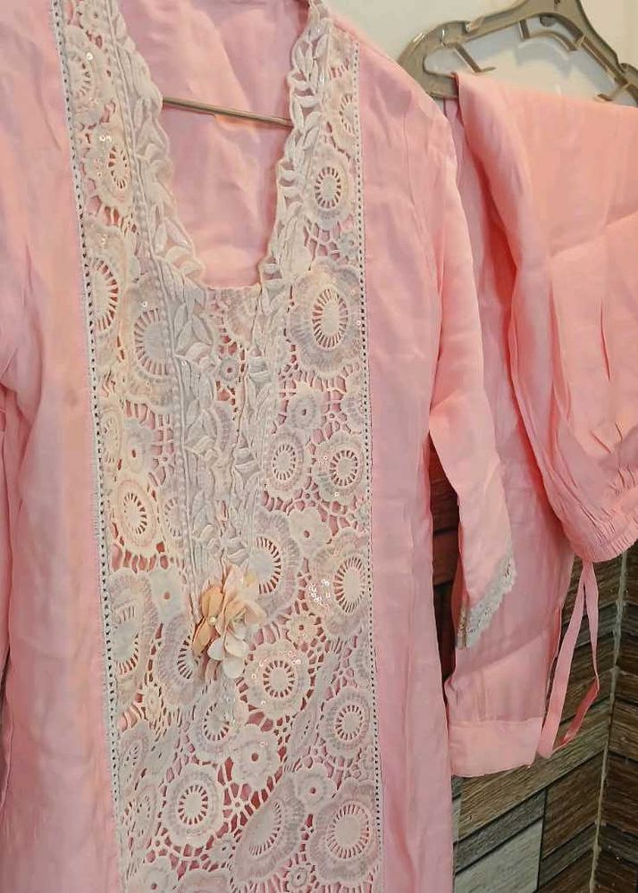 Cut Work Kurta Set