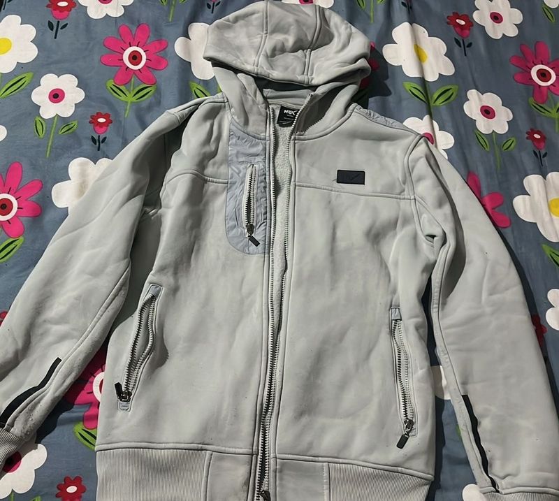 Light Blue Full Zip Hoodie