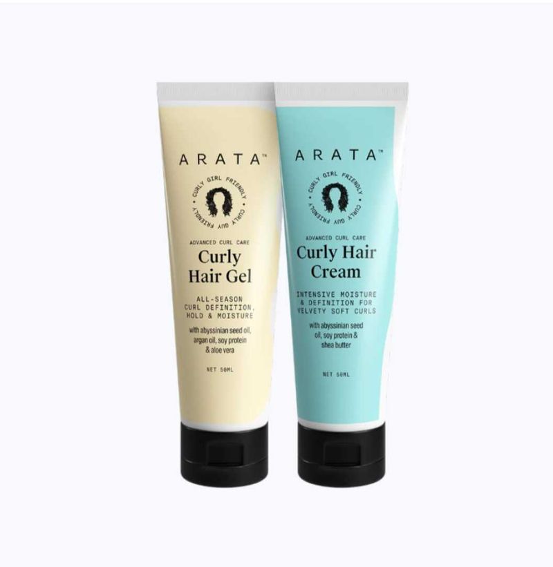 Arata Curly Hair Gel &amp; Cream Duo