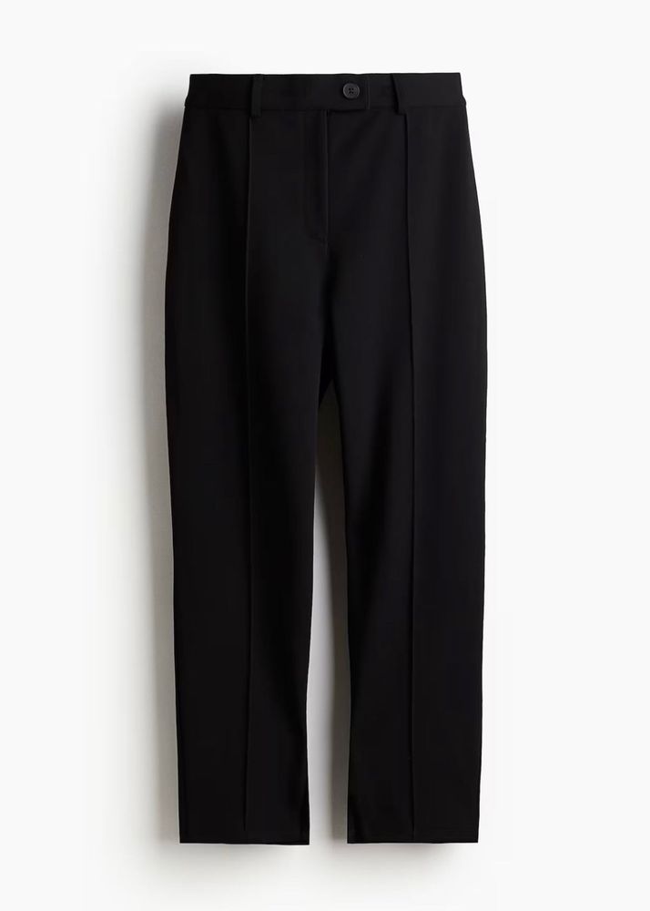 Black Straight-Leg Trousers