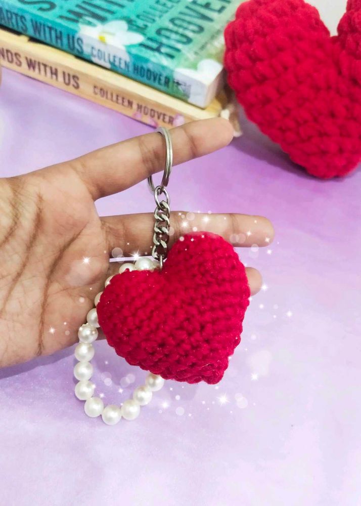 Crochet Heart Keychain ❤️