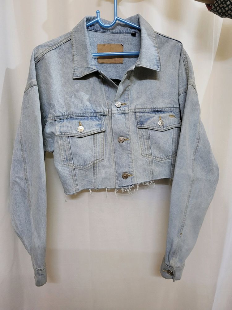 Designer Cropped Denim Jacket NWOT Copy Listing