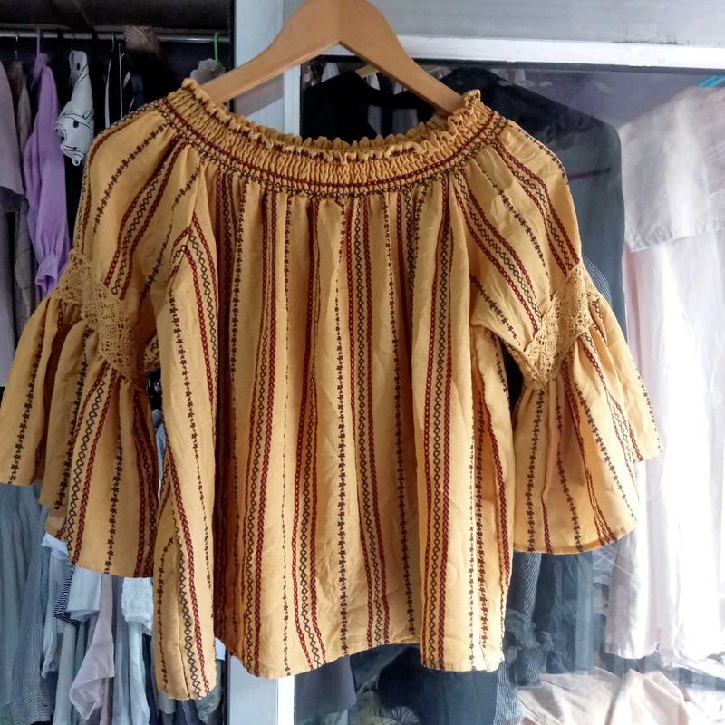 Mustard Off Shoulder