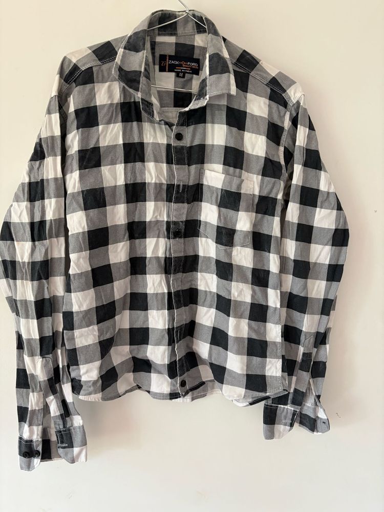 Black And White Check Shirs
