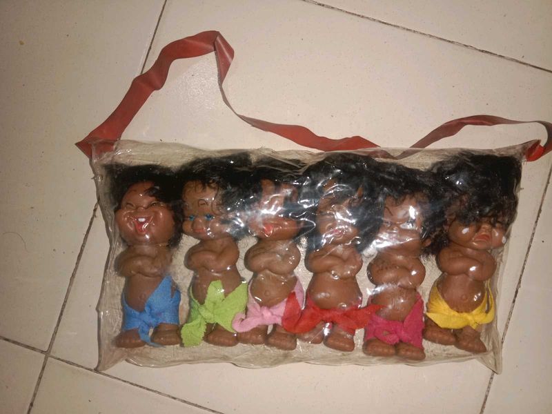 Vintage Troll Dolls - Set of 6 - Unique Find