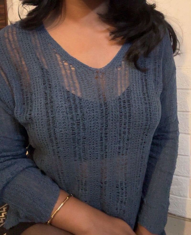 Blue Knit Top (item 2)