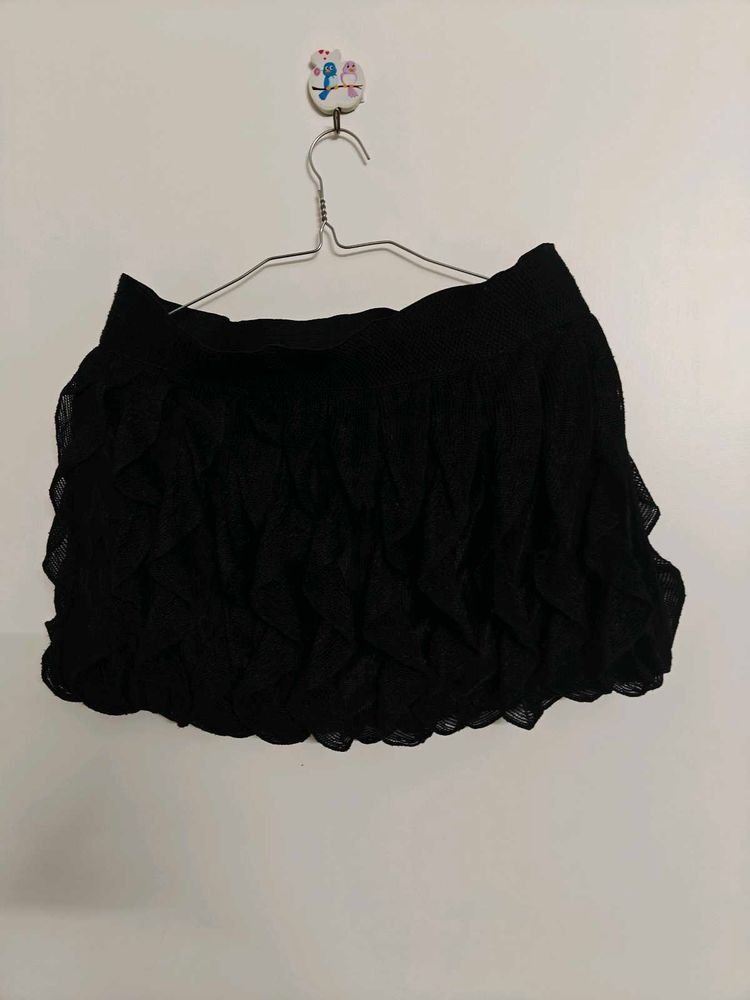 Cute Black Mini Skorts