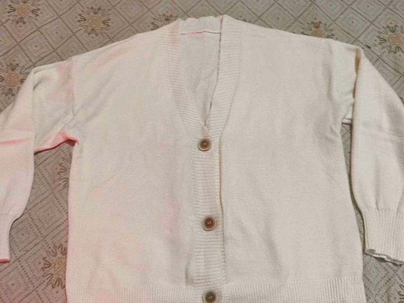 Cream Cardigan Sweater