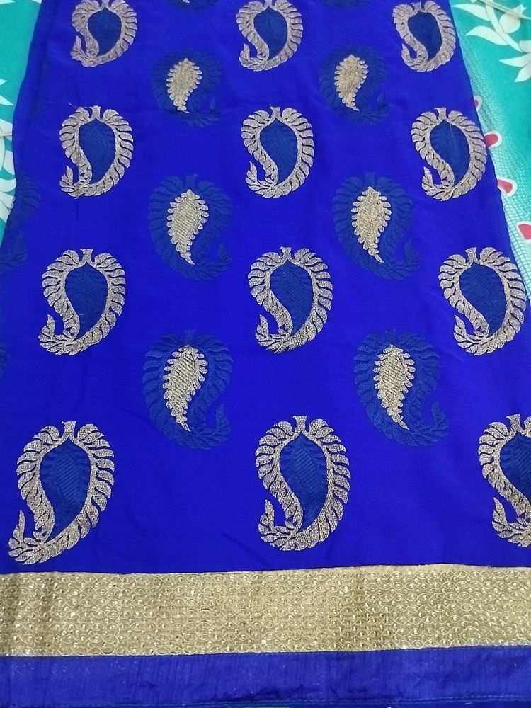 An Elegant Royal Blue Saree Diwali Special!💙