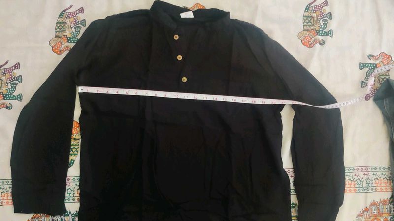 Pure Linen Short Kurta For Men