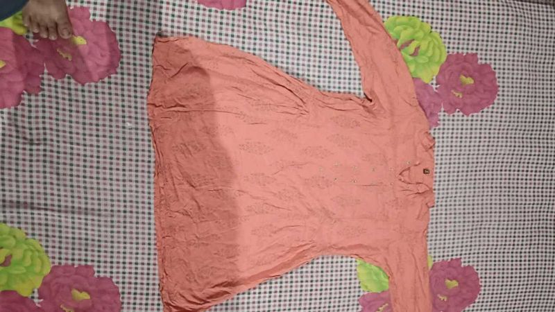 Peach color kurta
