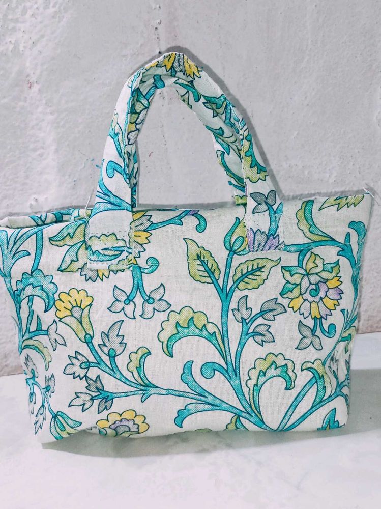 Floral Print Tote Bag