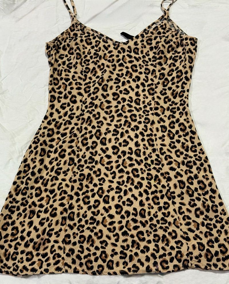 Leopard Print Mini Dress