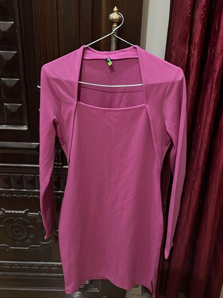 Pink Bodycon Suit