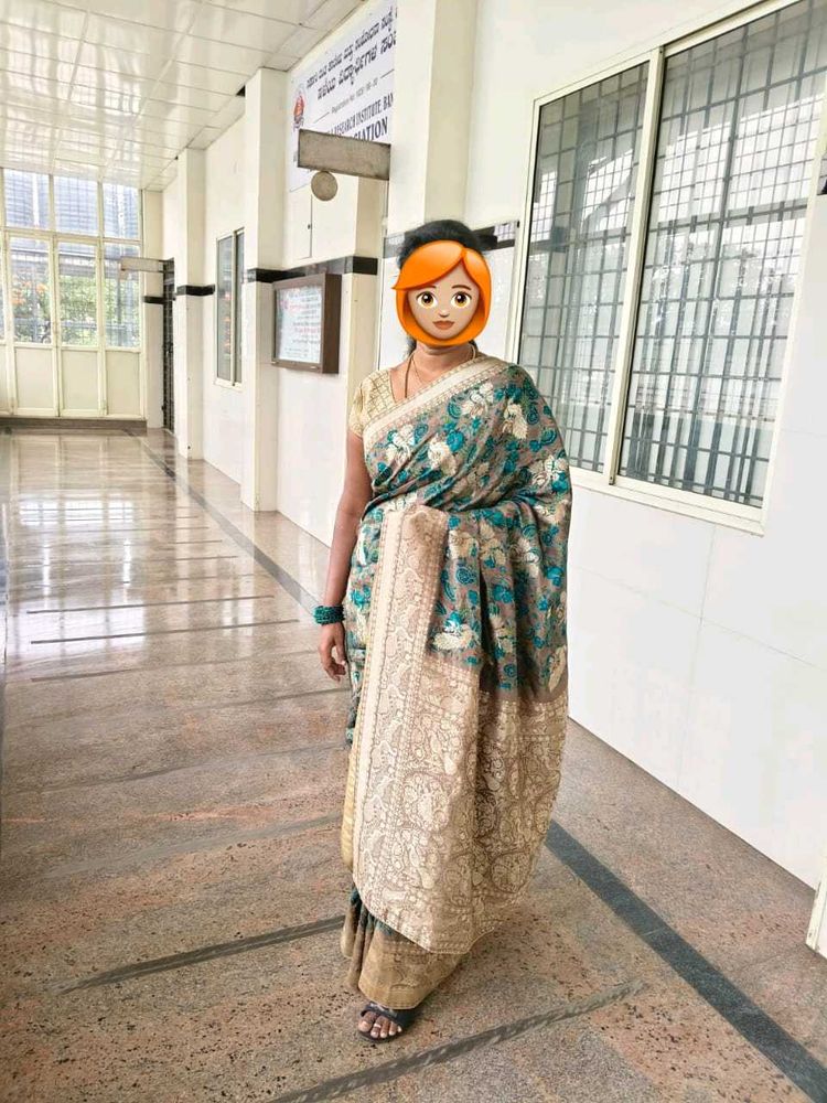 Pure Silk Banarasi With Brocade Border And Palla