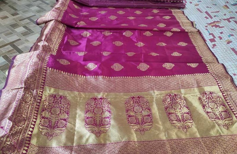 Pink Banarasi Silk Saree