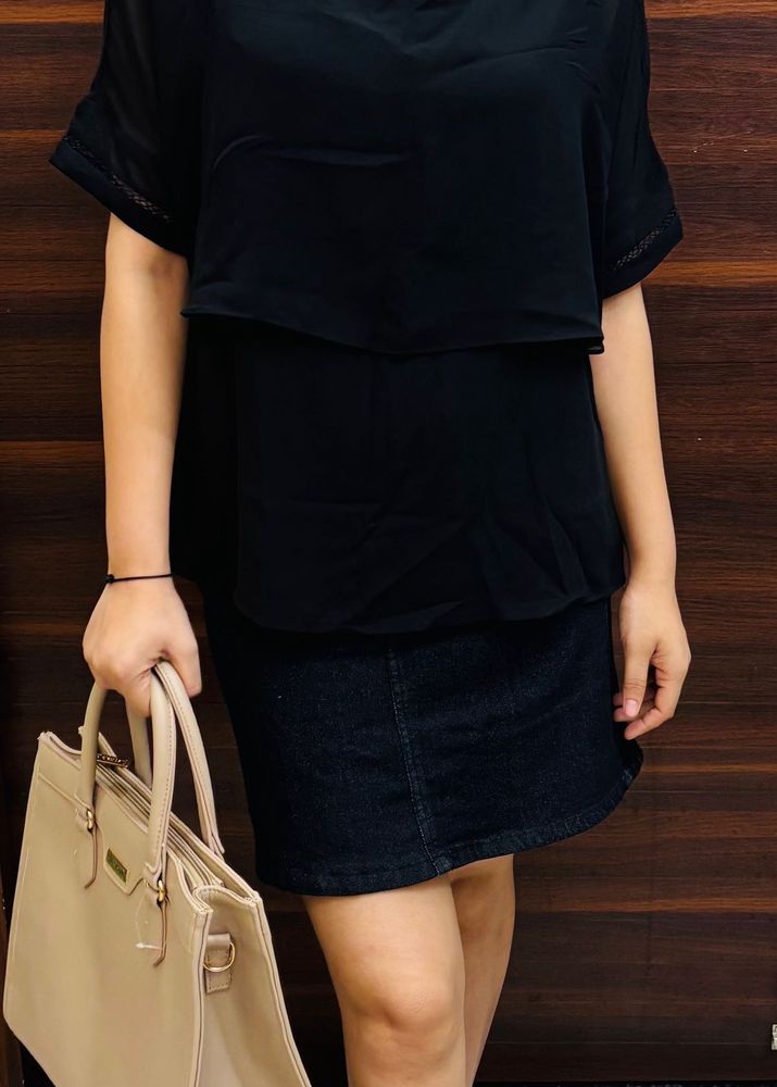 Black Layered Top