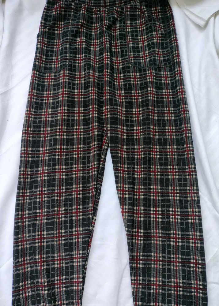 Checked Casual Pants