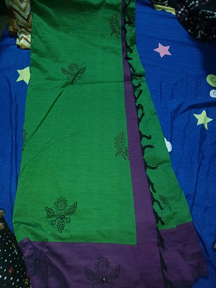 Green &amp; Purple Saree