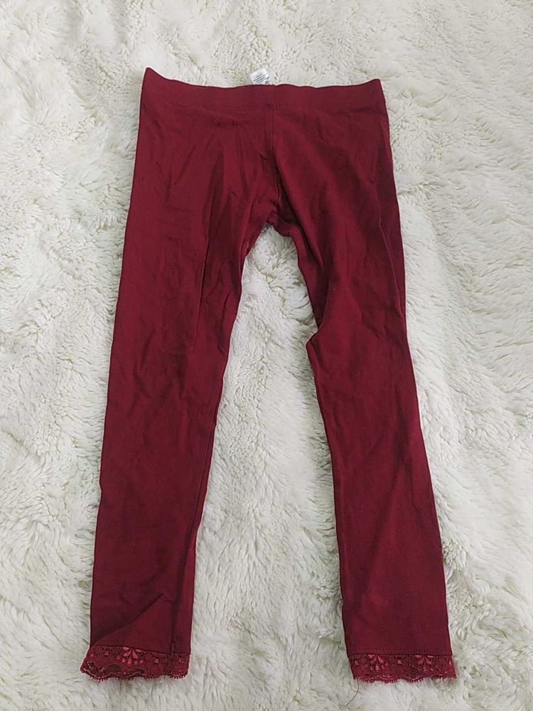 Red Lace Leggings
