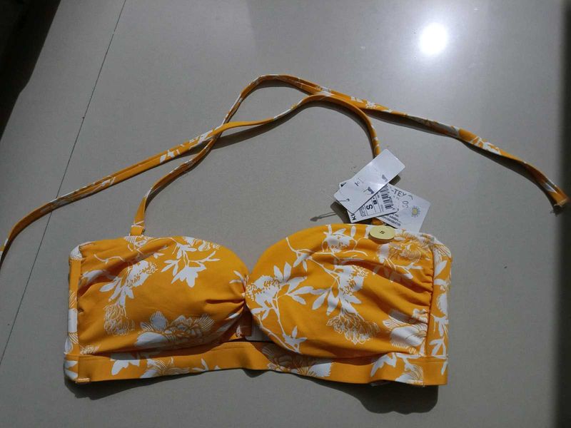 New Mustard Floral Bra