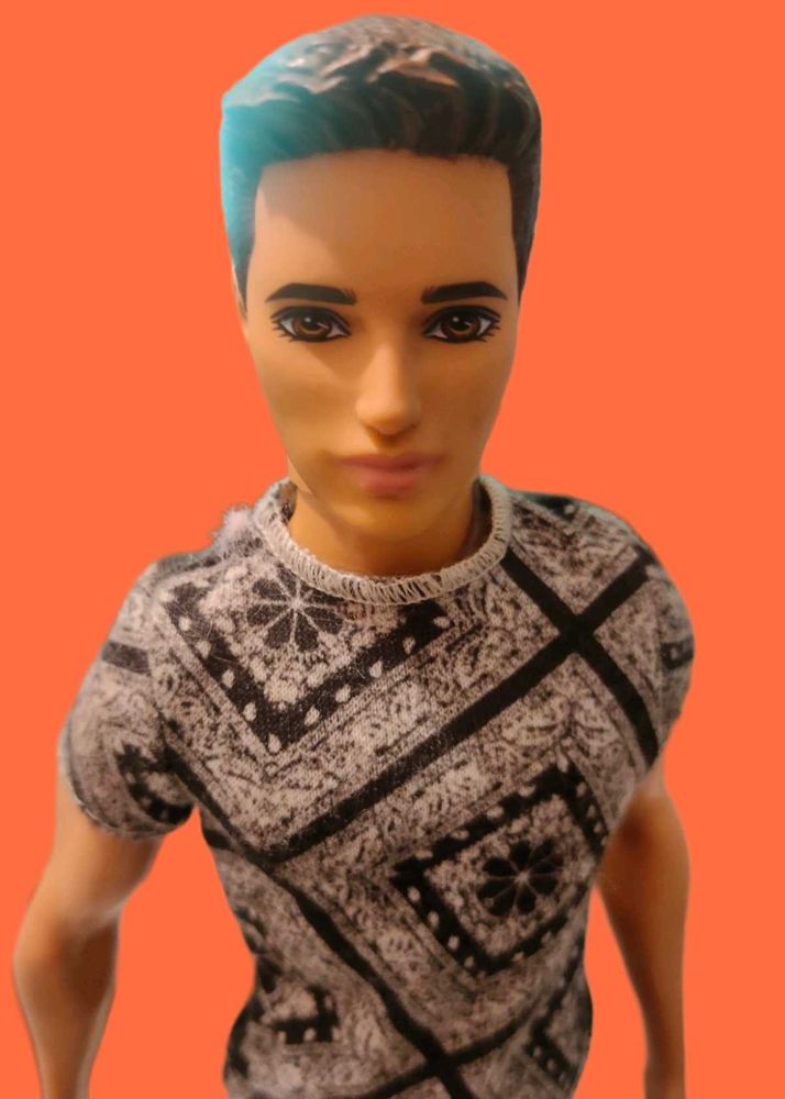 Ken Doll with Patterned Shirt