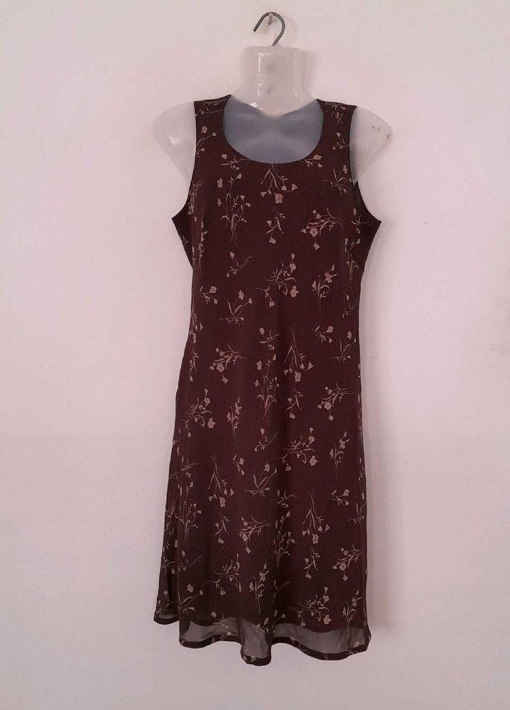 Brown Printed Dress (Women&#39;s)