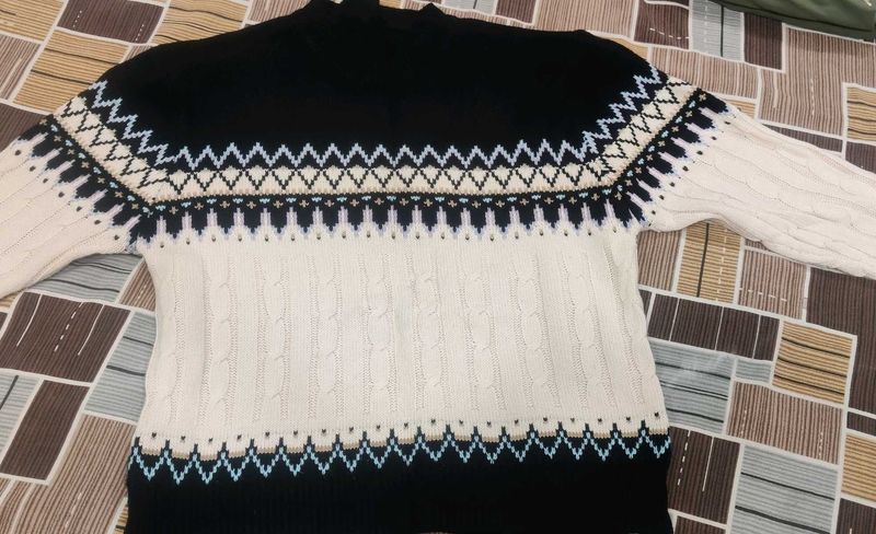 Patterned Knit Sweater