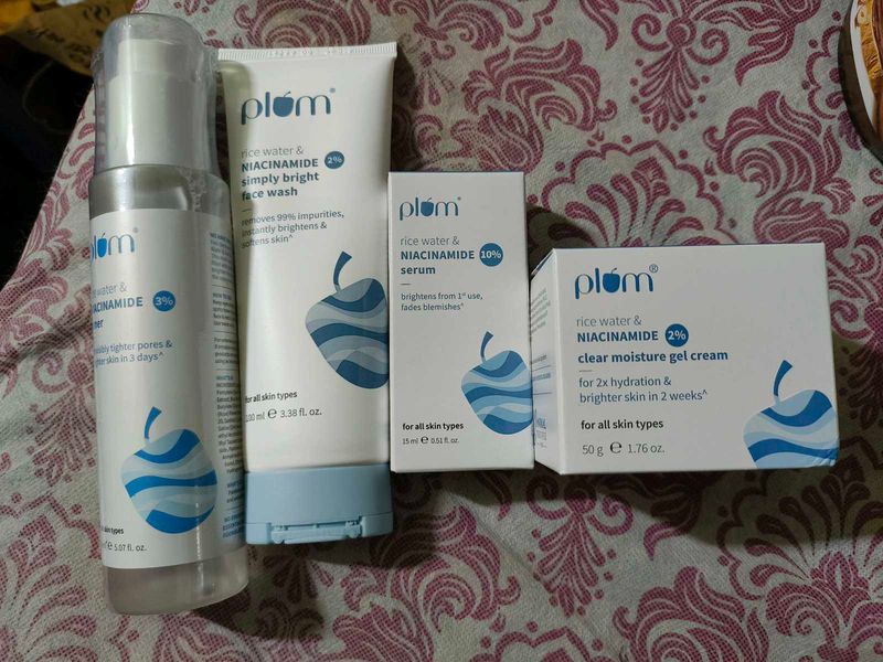 Plum Rice Water Skincare Combo
