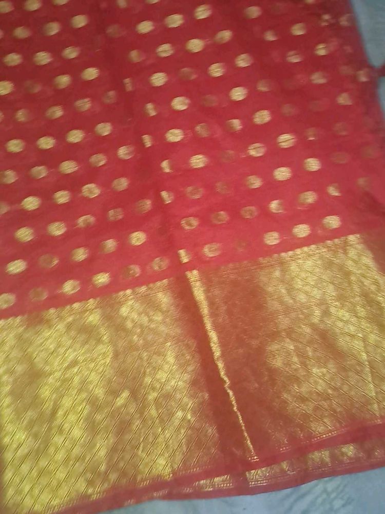 2 Combo Sarees Red And Pink