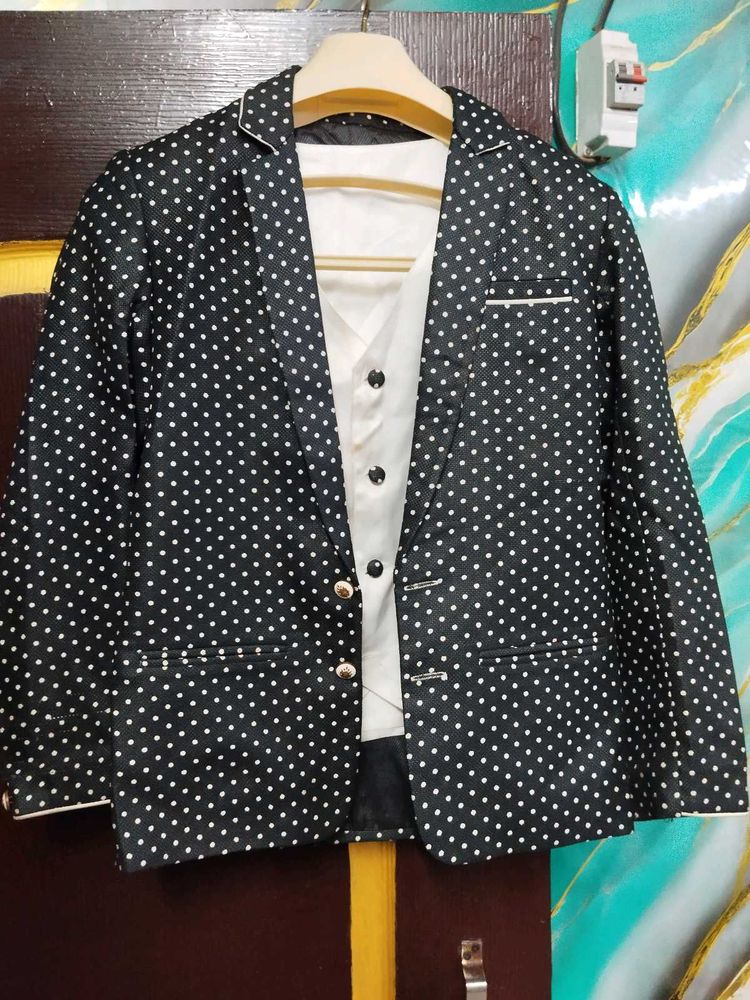 Boys Polka Dot Blazer Set