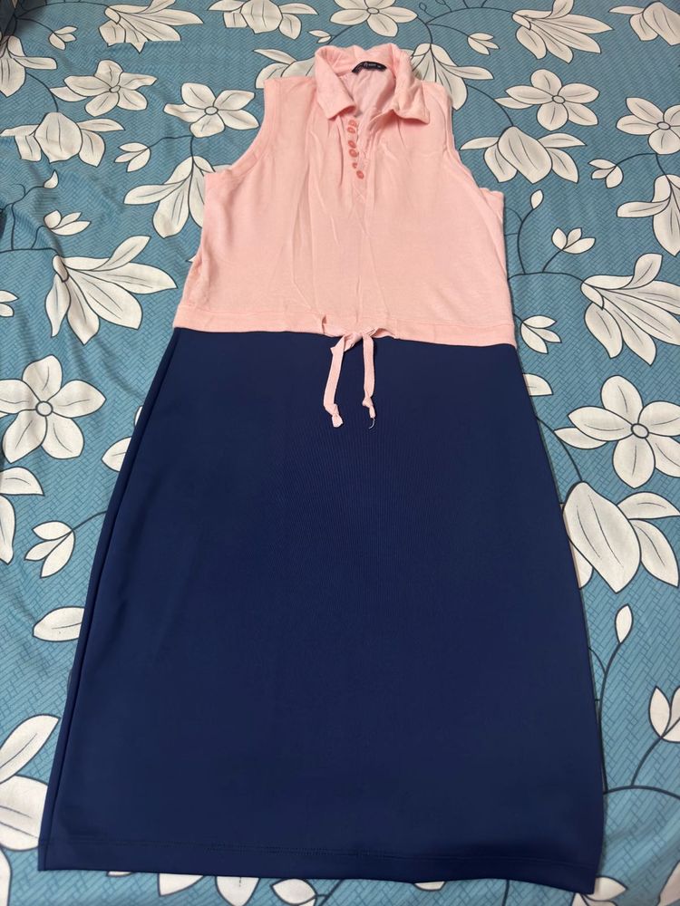 Colorblock Polo Dress