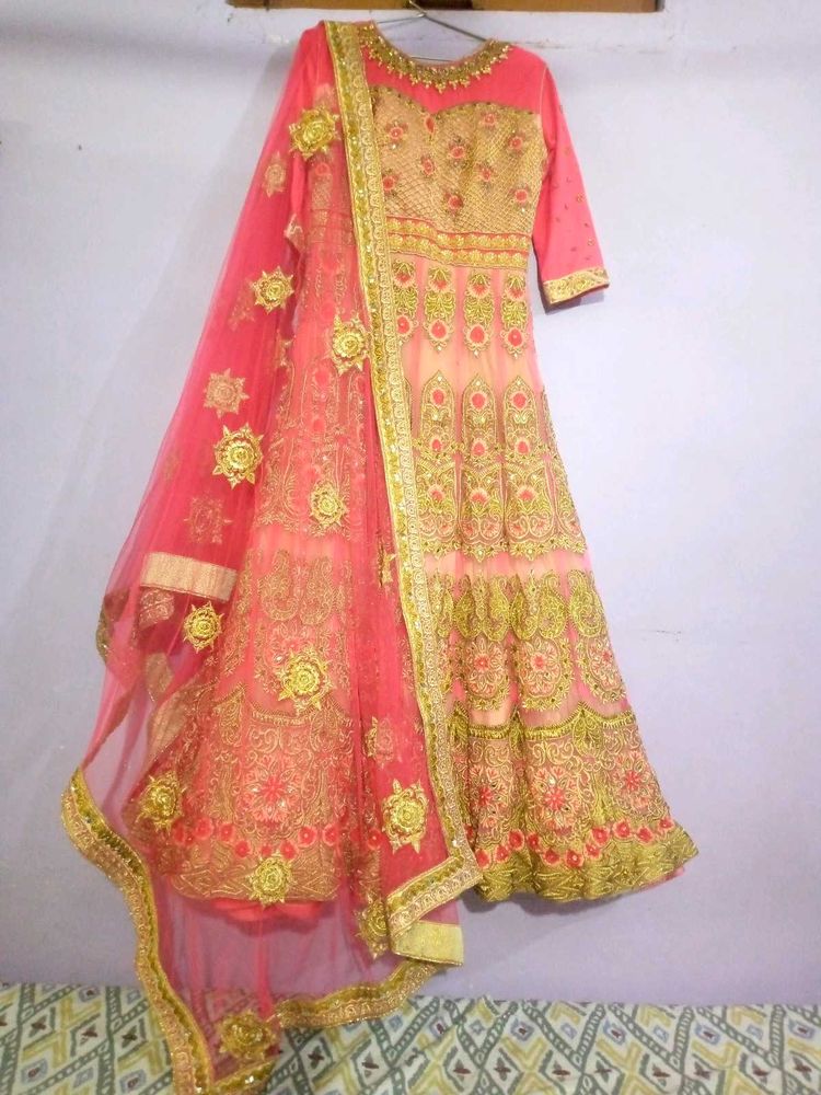 Elegant Embroidered Anarkali Suit
