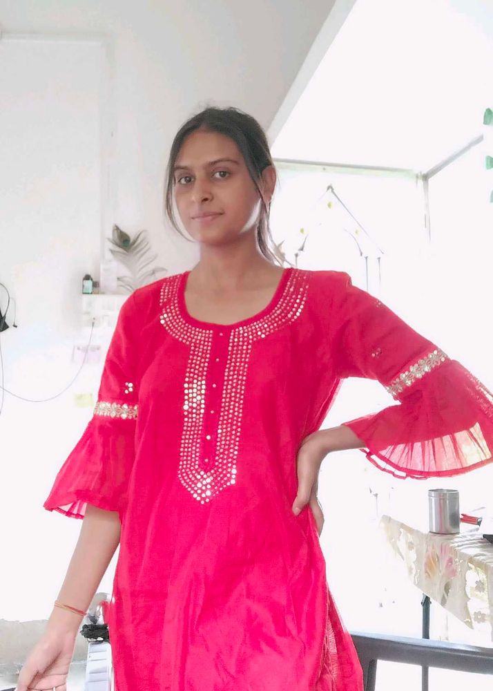 Beautiful Red Kurti Set... ❤️