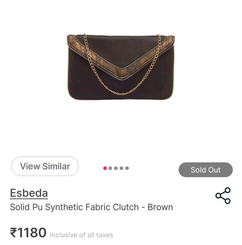 Esbeda Brown Clutch