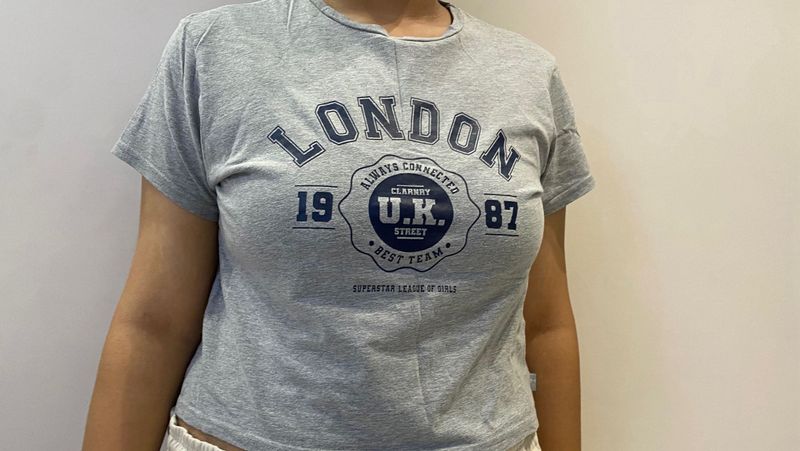 Grey Printed Tee