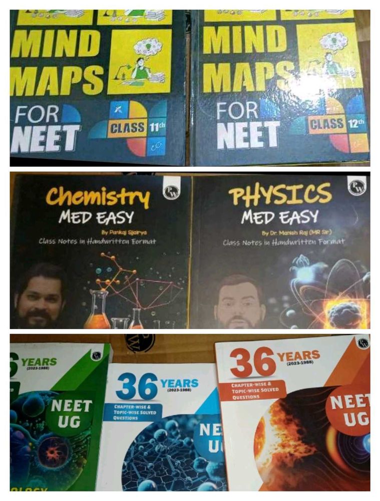 PW Books Set Neet (Medeasy , Mindmaps , Pyqs)