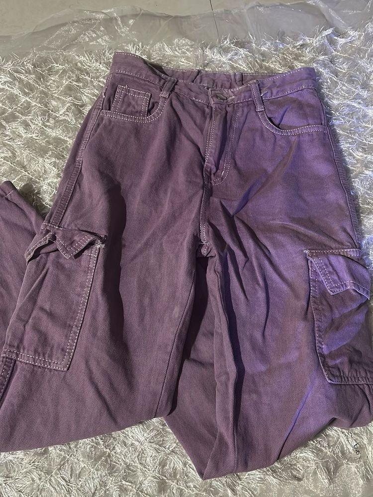 Purple Cargo Pants