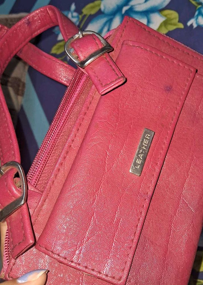 LEATHER PURSE MAGENTA COLOUR💓