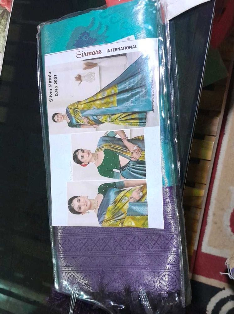Sirmore International Silver Patola Saree