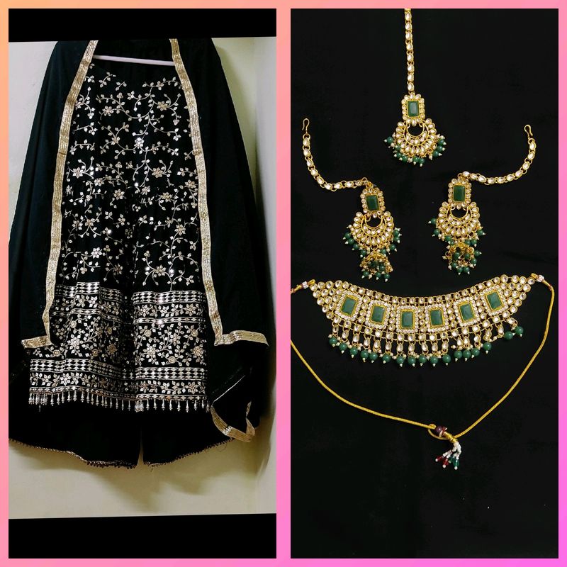 Kurta Suit With Jewellery Set