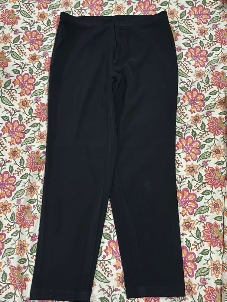 Classic Black Straight-Leg Pants