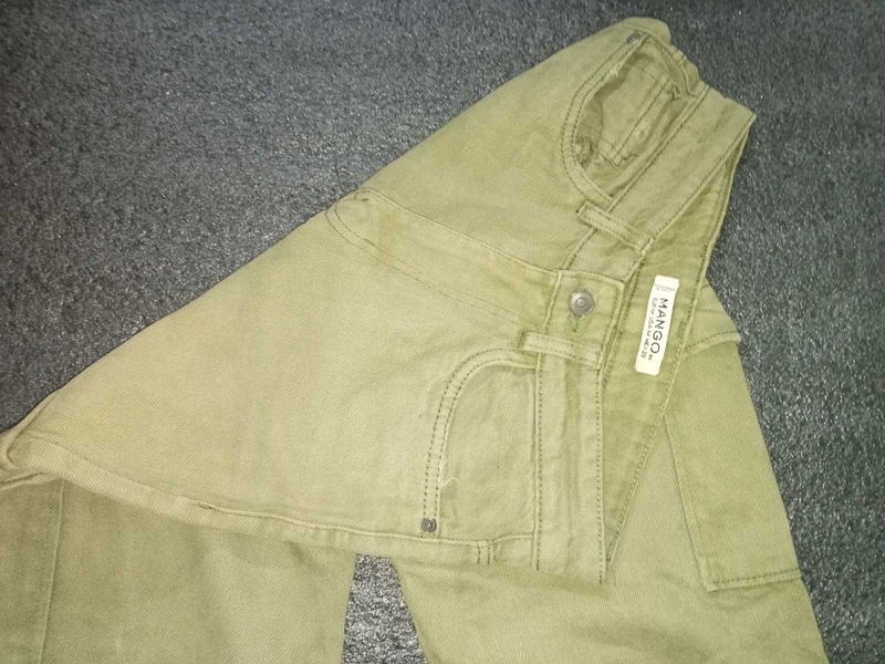 Mango Olive Green Jeans